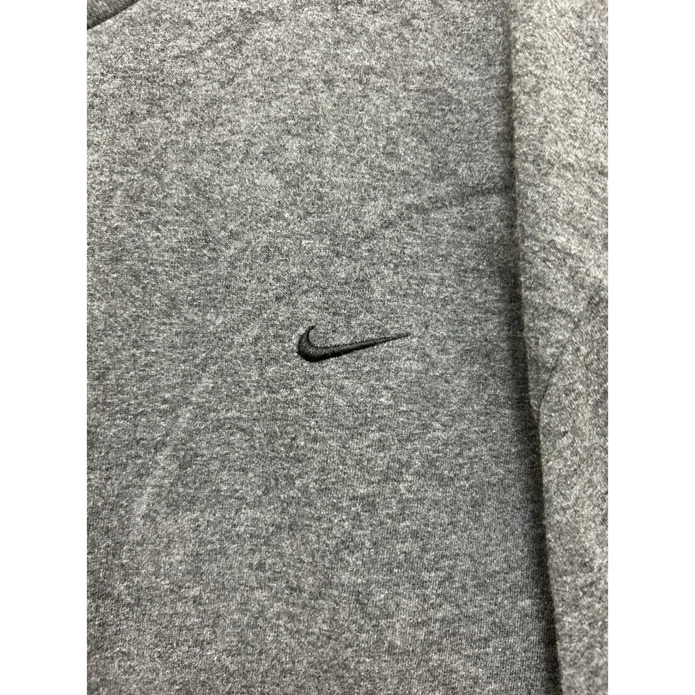 Nike Mens Short Sleeve Embroidered Swoosh‎ Logo T-Shirt Charcoal Grey Large